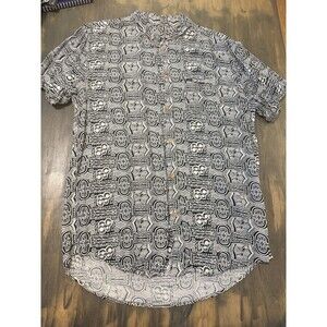 Globe Skate Men’s Patterned Button Down Shirt Size XL